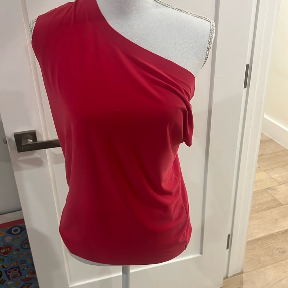 Raspberry off the shoulder  blouse
